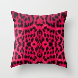 Pink Cheetah Print Throw Pillow