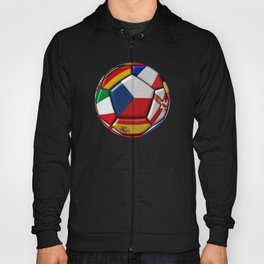 Soccer ball with flag of Czech in the center Hoody