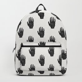 Palm Reading Chart - Black on White Backpack
