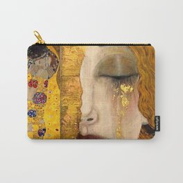 Gustav Klimt portrait The Kiss & The Golden Tears (Freya's Tears) No. 2 Carry-All Pouch