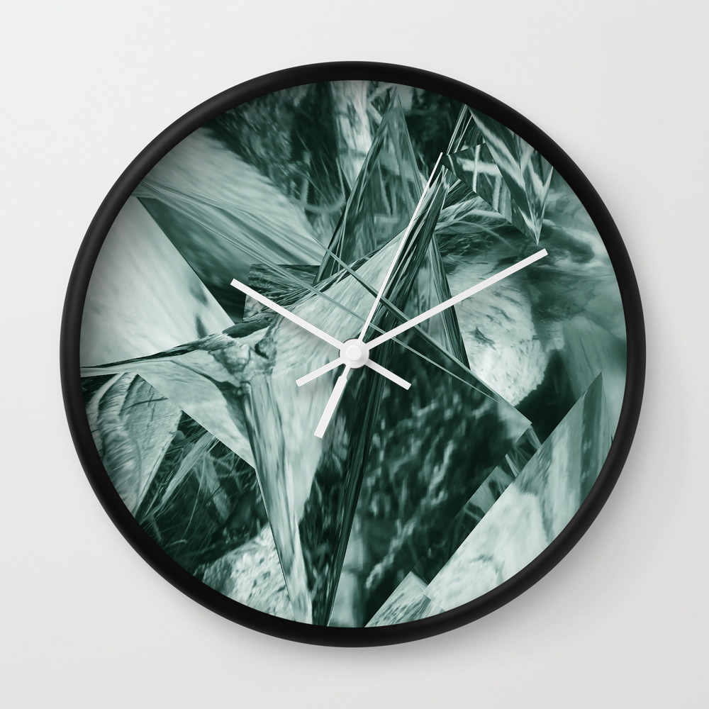 Green Abstract Eagle Nest Wall Clock By Kirstimh Society6