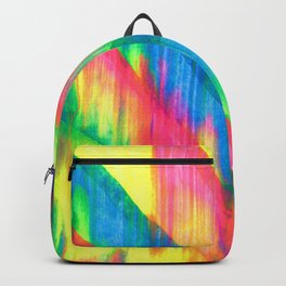 Glowing Neon Abstract Painting V2 Backpack