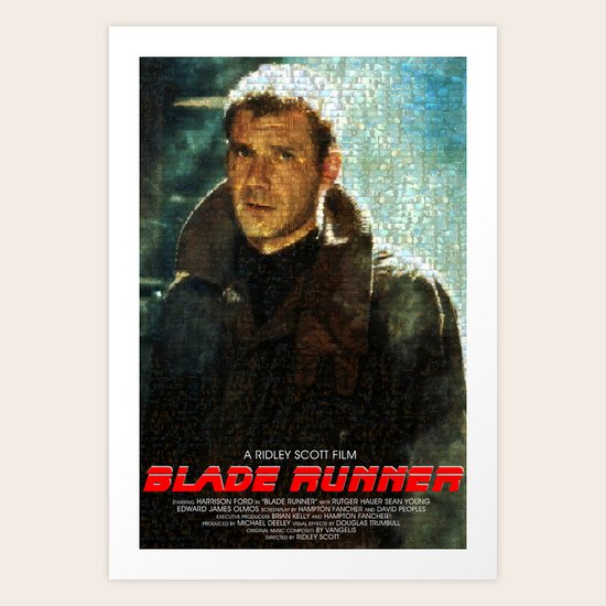 Blade Runner Mosaic Art Movie Poster Deckard Art Print By Tdforeman Society6