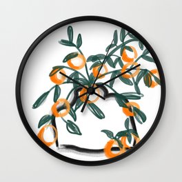 Oranges in Vase No 08 Wall Clock