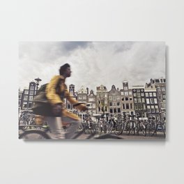 Amsterdam Bicycle Metal Print | Architecture, Photo, Landscape, People 