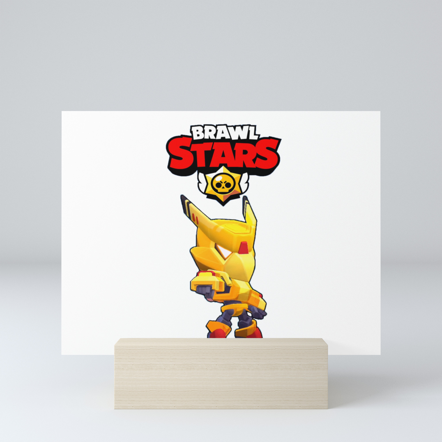 Gold Mecha Crow Design Brawl Stars Mini Art Print By Zarcus11 Society6