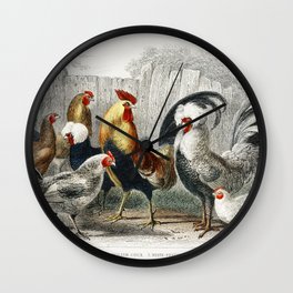 Chickens Wall Clock