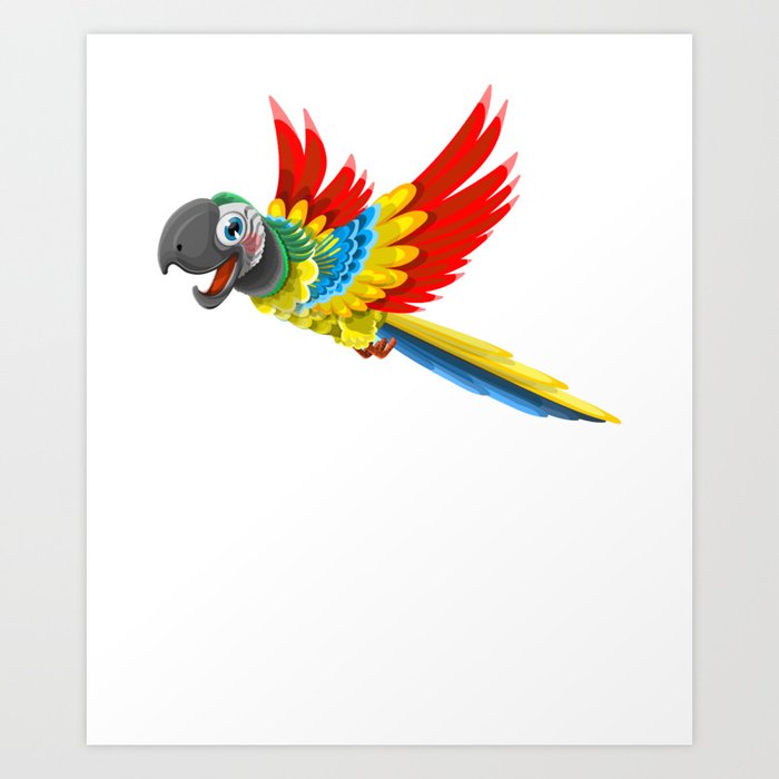 colourful chestnut fronted macaw parrot cartoon art print by minimalisteez society6 colourful chestnut fronted macaw parrot cartoon art print by minimalisteez