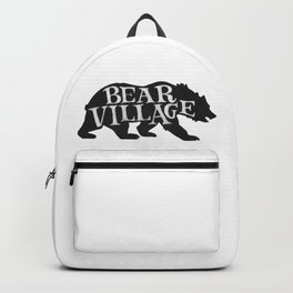 Bear Village - Grizzly Backpack | Brown, Polar, Grizzly, Nature, Ursine, Ursus, Village, Drawing, Bear, Black and White 