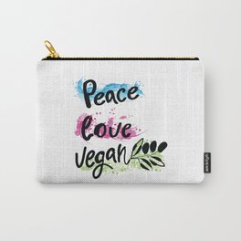 Peace love vegan Carry-All Pouch