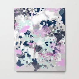 Elsie - modern abstract painting trendy home dorm college decor canvas art Metal Print | Trendy, Mint, Modern, Digital, Minimal, Pastels, Abstract, Pinterly, Boho, Curated 