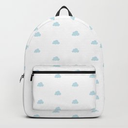 Baby blue small clouds pattern Backpack