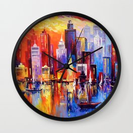 Evening new York Wall Clock
