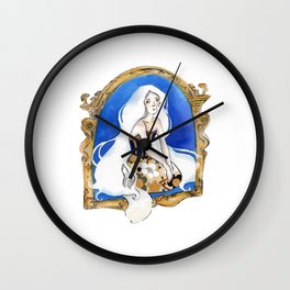 The White Cat Wall Clock