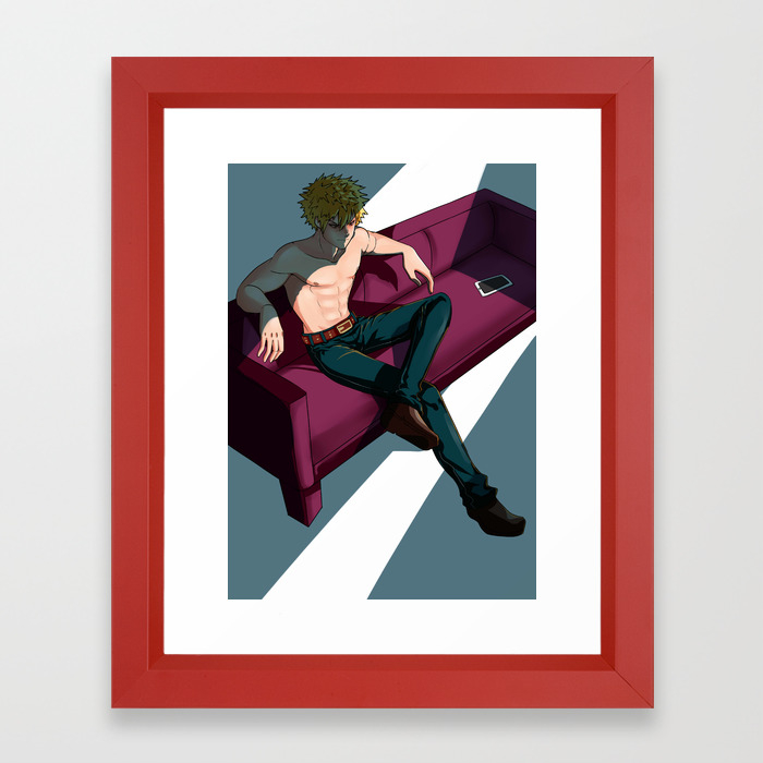Mha Villain Au Bakugou By Narurabbit Framed Art Print By Narurabbit Society6