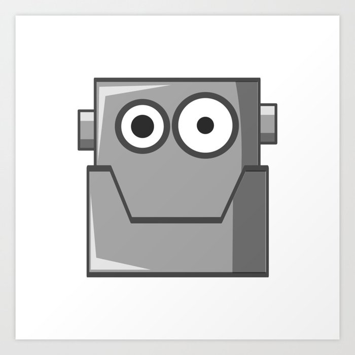Cartoon Robot Head Art Print By Norcalprint Society6 Cartoon Robot Head Art Print By Norcalprint Society6