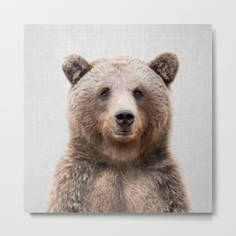Grizzly Bear - Colorful Metal Print