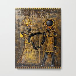 Egyptian Gods Metal Print | Occult, Mythology, Vintage, Mostpopular, Surrealism, Ra, Osiris, Impressionism, Egypt, Temple 