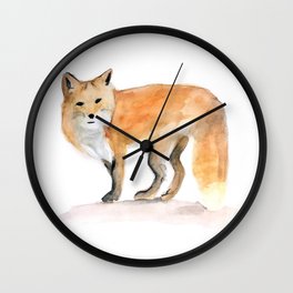 red fox Wall Clock