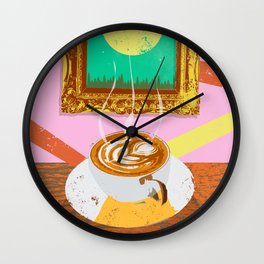 MOON COFFEE Wall Clock