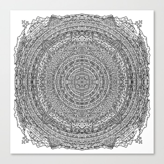 Mandala Dante Inferno Canvas Print By Badmandala Society6