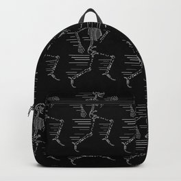 Skull Run Pattern Backpack | Organ, Quotes, Quote, Digital, Ink, Typography, Brain, Energy, Heart, Anatomic 