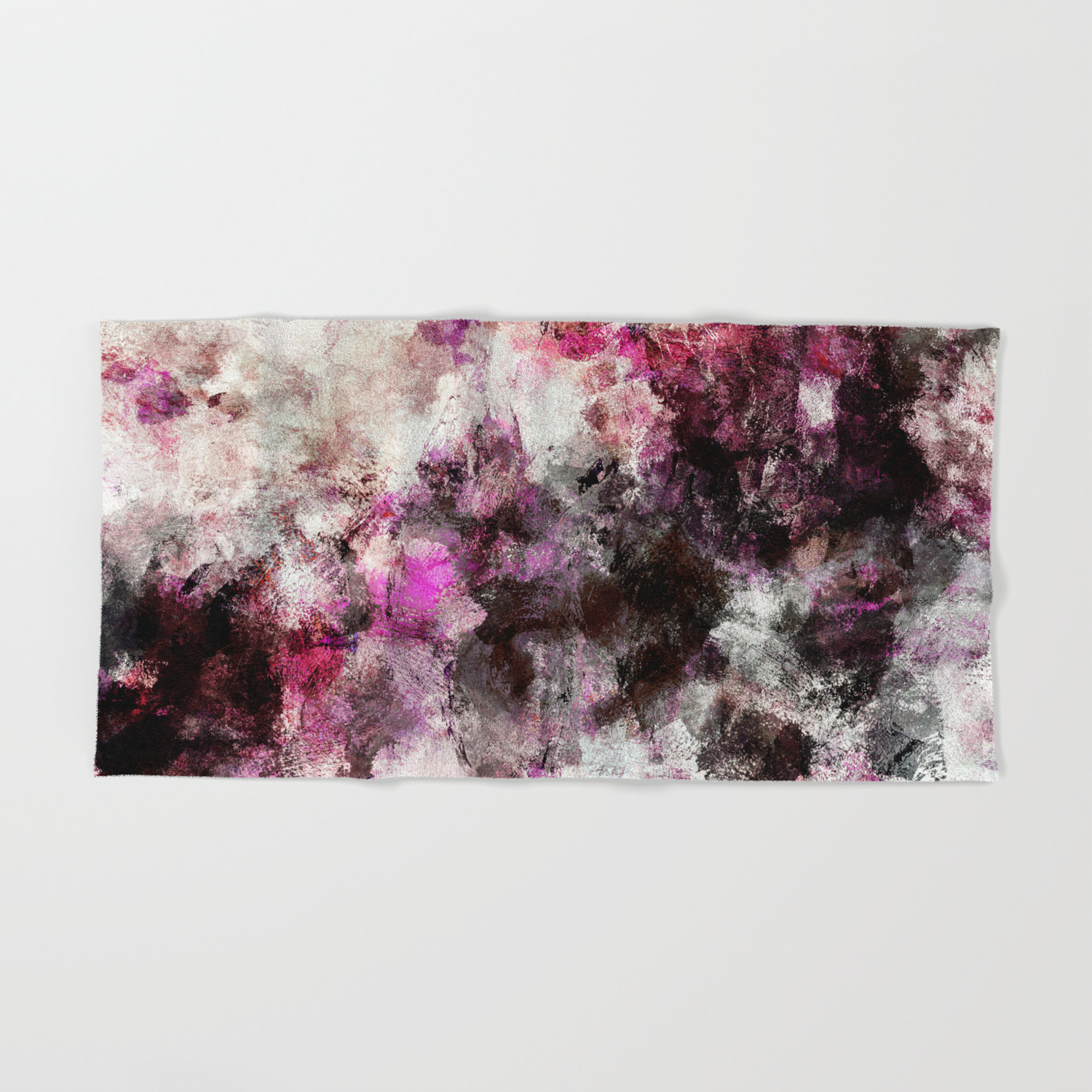 Modern Abstract Painting In Purple And Pink Tones Hand Bath