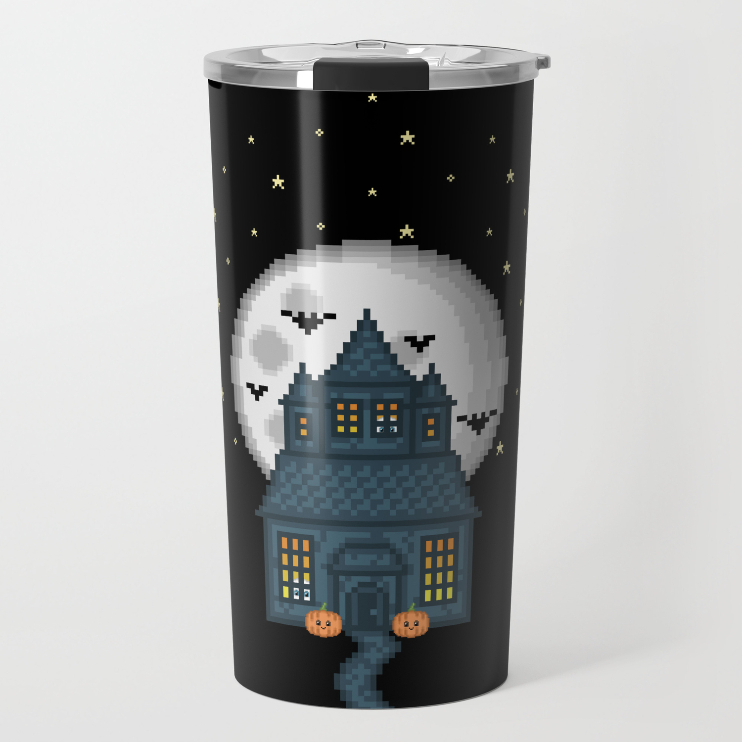 Haunted House Pixel Art Travel Mug By Annabai Society6 Download it free and share your own artwork here. haunted house pixel art travel mug by annabai