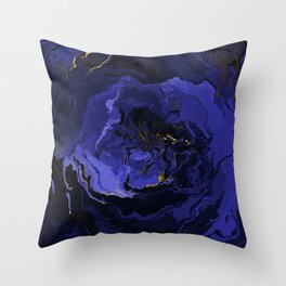 Blue Crystal Gem Gemstone Throw Pillow