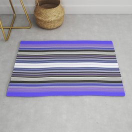 Bright bold Blue And Purple Stripe Rug
