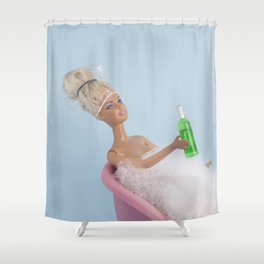 barbie dream house shower curtain