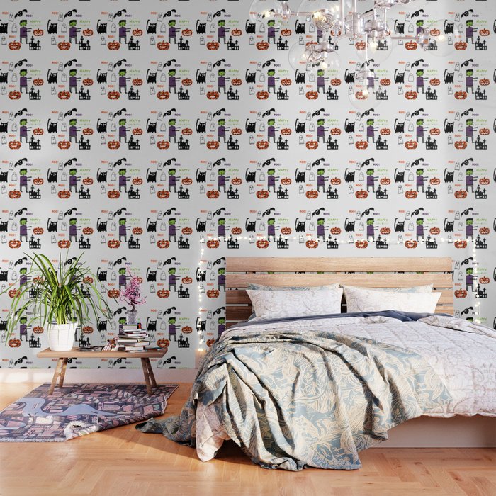 Cute Frankenstein And Friends White Halloween Wallpaper By Susycosta Society6 Here are only the best frankenstein wallpapers. society6