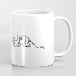Denver Skyline Drawing Coffee Mug