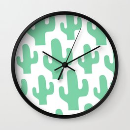 Cactus Print Wall Clock