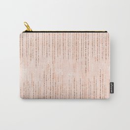 Blush chic faux rose gold pastel pink brushstokes Carry-All Pouch