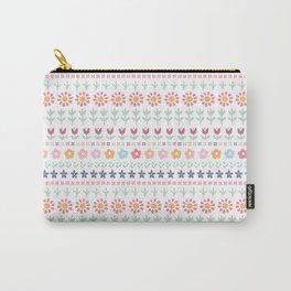 Pastel Blush Floral Stripe Carry-All Pouch | Pattern, Digital, Graphicdesign, Ditsy, Flowers, Patternedstripe 