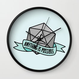 Anything is Possible D20 Wall Clock