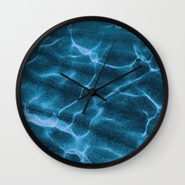Crystalline Sea - Deep Blue Wall Clock
