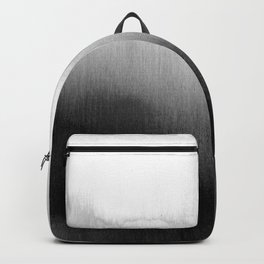 Modern Black and White Watercolor Gradient Backpack