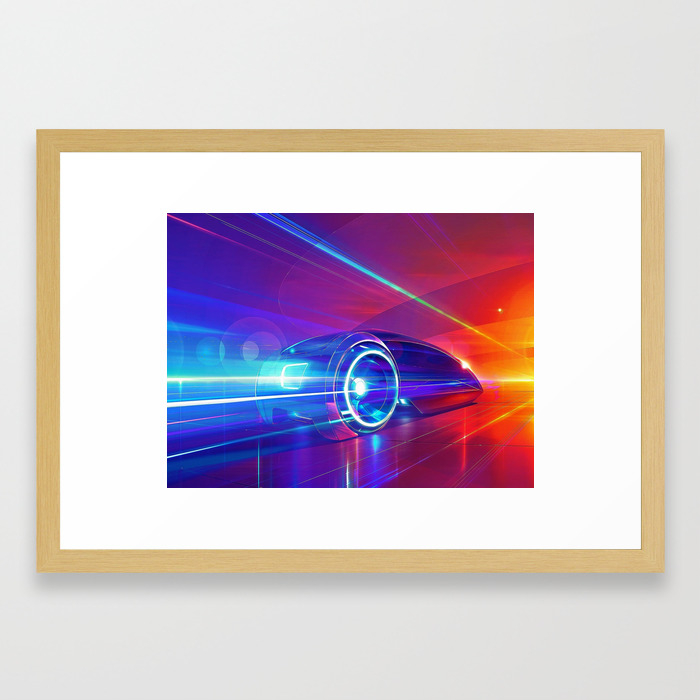 Abstract Race Car Framed Art Print By Nocolordesigns Society6