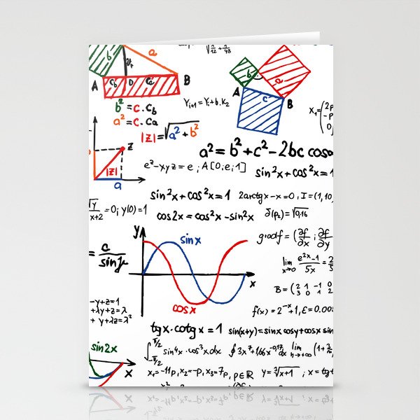 Math Cheat Sheet Stationery Cards By Pixelstory Society6