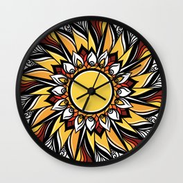 Sun Mandala Wall Clock