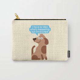 Pawsitive Thinking Carry-All Pouch | Curated, Positive, Positivity, Illustration, Cute, Funny, Noidea, Graphicdesign, Pet, Dog 