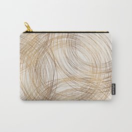 Metallic Circle Pattern Carry-All Pouch
