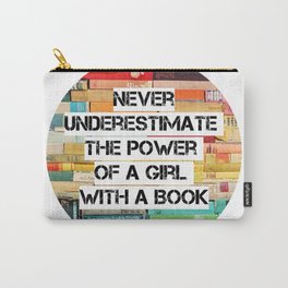 Girl with a book, RBG quote Carry-All Pouch