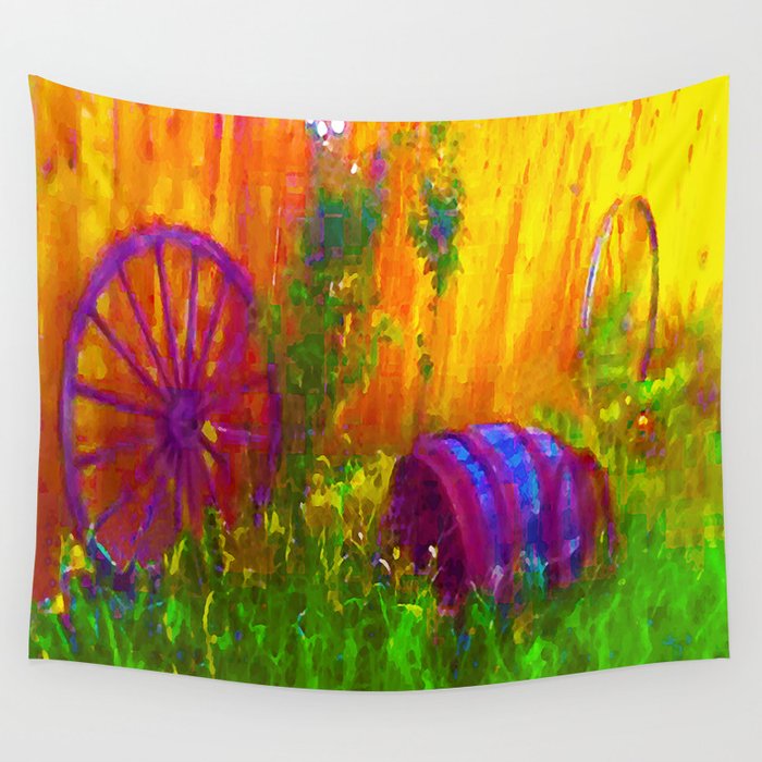Sunshine Wagon Wheels Wall Tapestry By 13thmoonsocialclub Society6