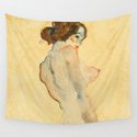 Egon Schiele "Standing Nude with White Drapery" Wandbehang