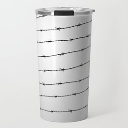 Cool gray white and black barbed wire pattern Travel Mug