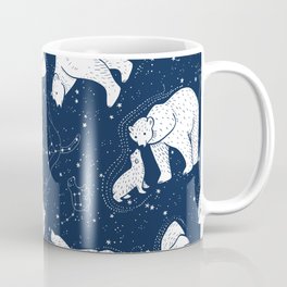 Polar Bear and Constellation Arctic Night Sky Stars Coffee Mug