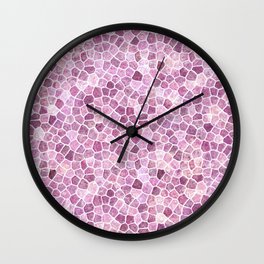 Pale Pink Cobbled Patchwork Wall Clock